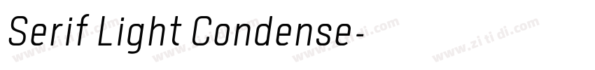 Serif Light Condense字体转换